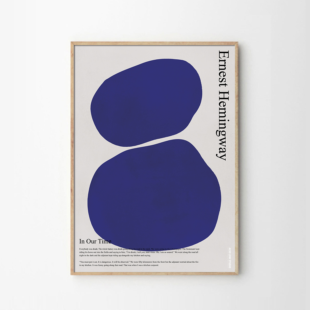 블루 그래픽 아트 포스터 모던 거실 인테리어 액자 In Our Time(blue) - 상품 이미지