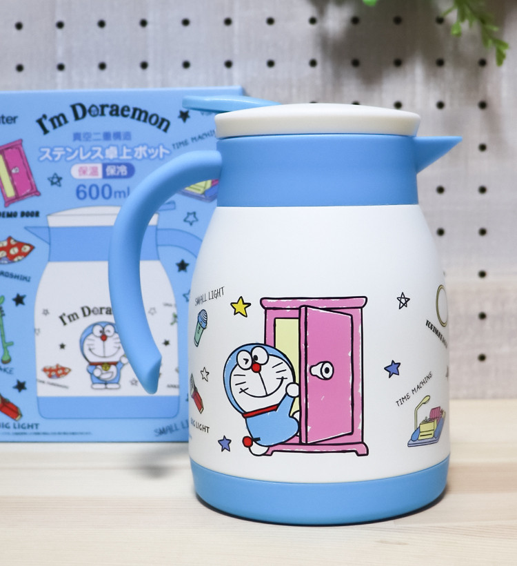 스케이터 캐릭터 스테인리스 진공 포트 600ml (미키, 곰돌이푸, 도라에몽, 키티, 스누피) - 하카타몰