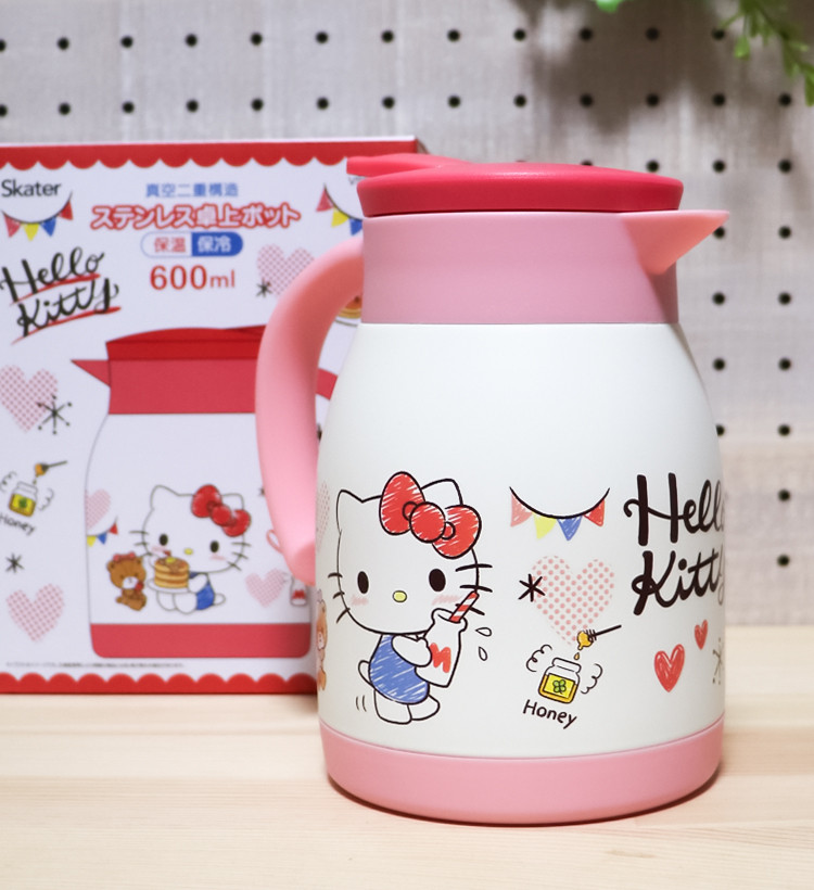 스케이터 캐릭터 스테인리스 진공 포트 600ml (미키, 곰돌이푸, 도라에몽, 키티, 스누피) - 하카타몰