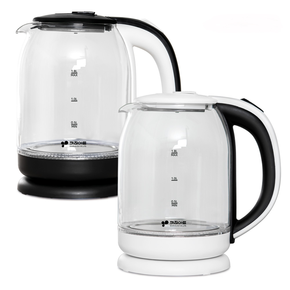 키친아트 유리티팟 무선 전기 주전자 내열 전기포트