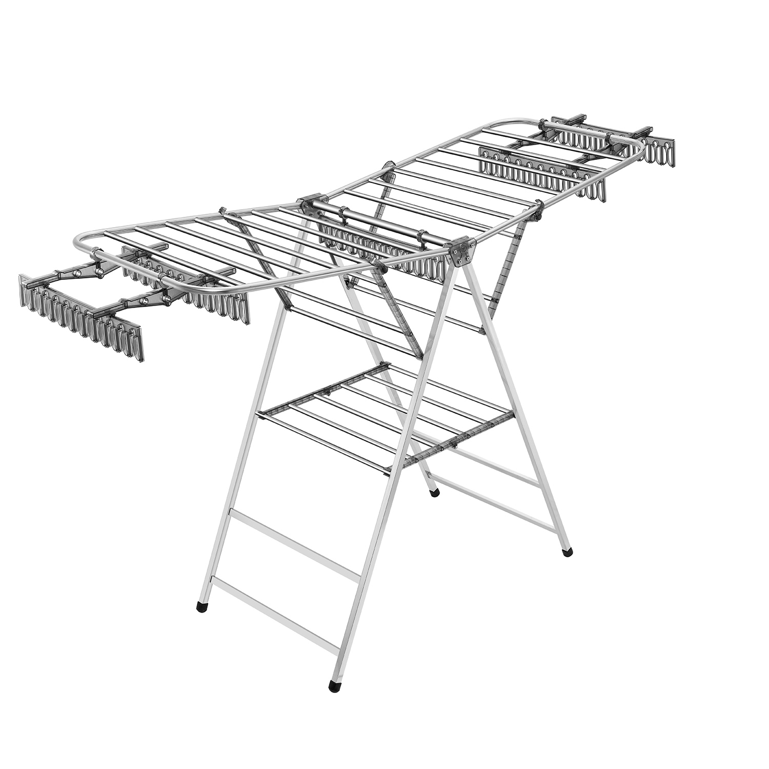 웰렉스 접이식 반자동 빨래건조대 튼튼한 스텐 대형 빨랫대 이불 빨래 걸이 챔피온 건조대