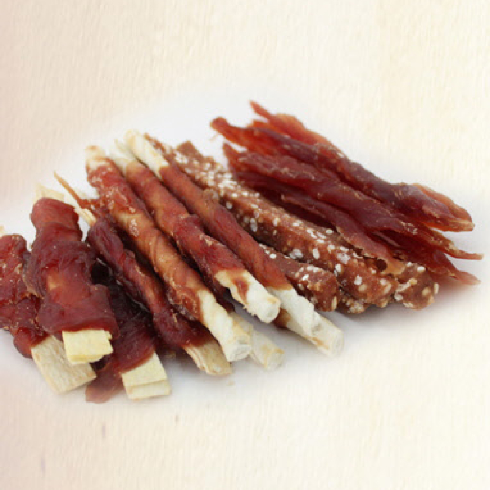 대용량 강아지 사사미 간식 헬로도기 리얼 훈제 오리 고기 오리믹스, 300g, 1개 - 상세 이미지 3