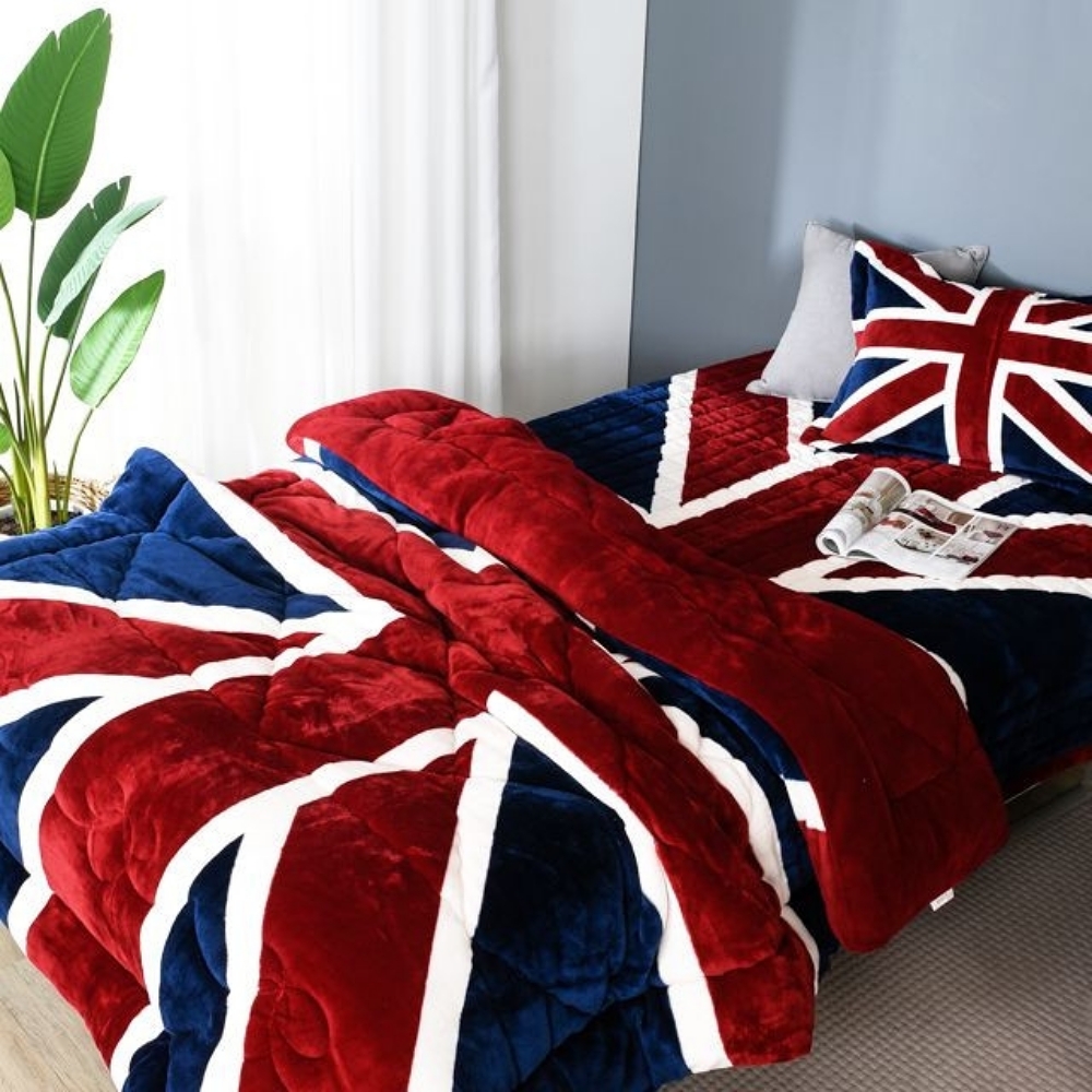 유니언잭 도톰한 패드 이불 겸 패드 이불 깔개