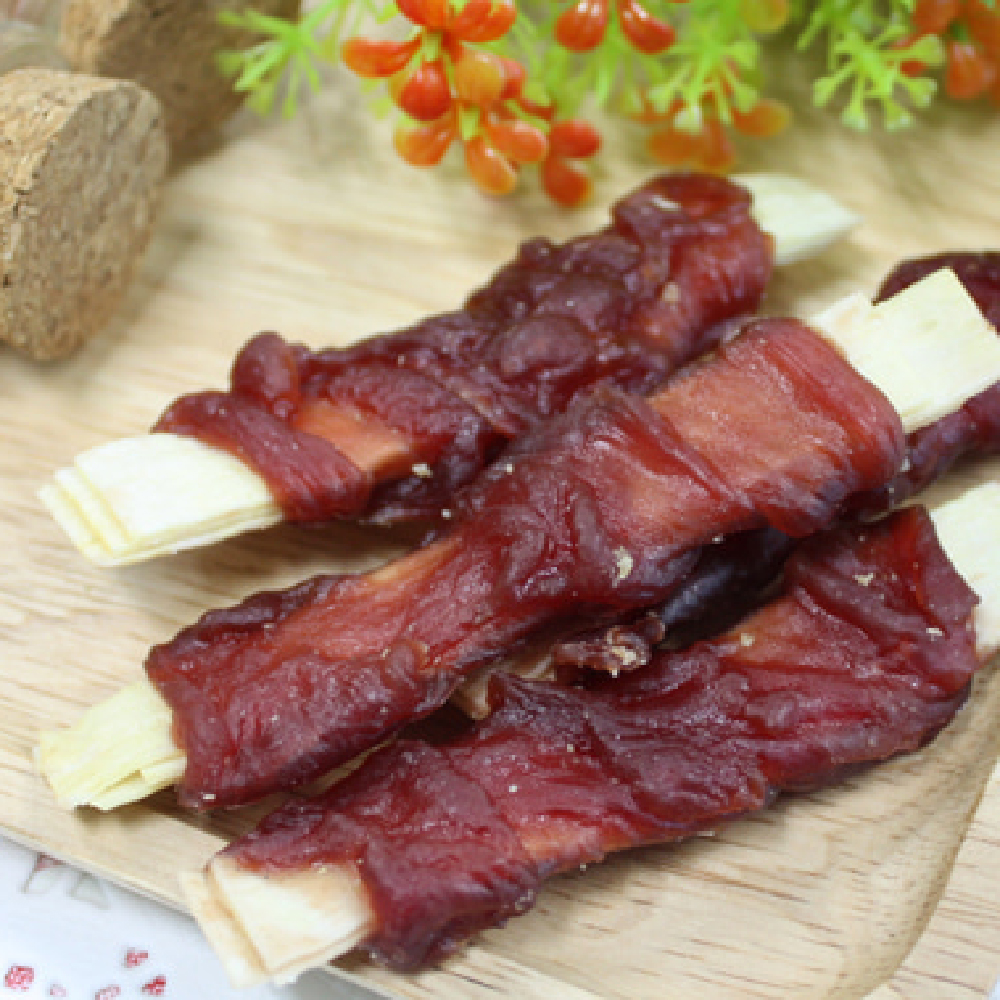 대용량 강아지 사사미 간식 헬로도기 리얼 훈제 오리 고기 오리연어포, 300g, 1개 - 상세 이미지 2