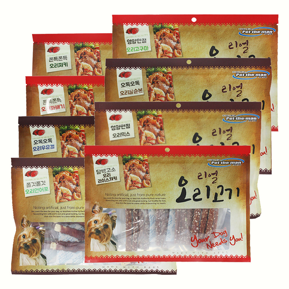 대용량 강아지 사사미 간식 헬로도기 리얼 훈제 오리 고기 오리칼슘본, 300g, 1개 이미지 4