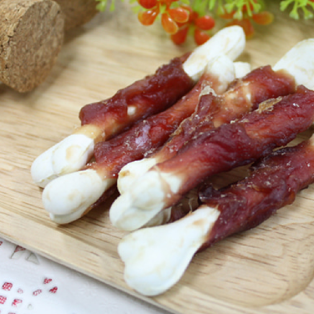 대용량 강아지 사사미 간식 헬로도기 리얼 훈제 오리 고기 오리칼슘본, 300g, 1개 이미지 2