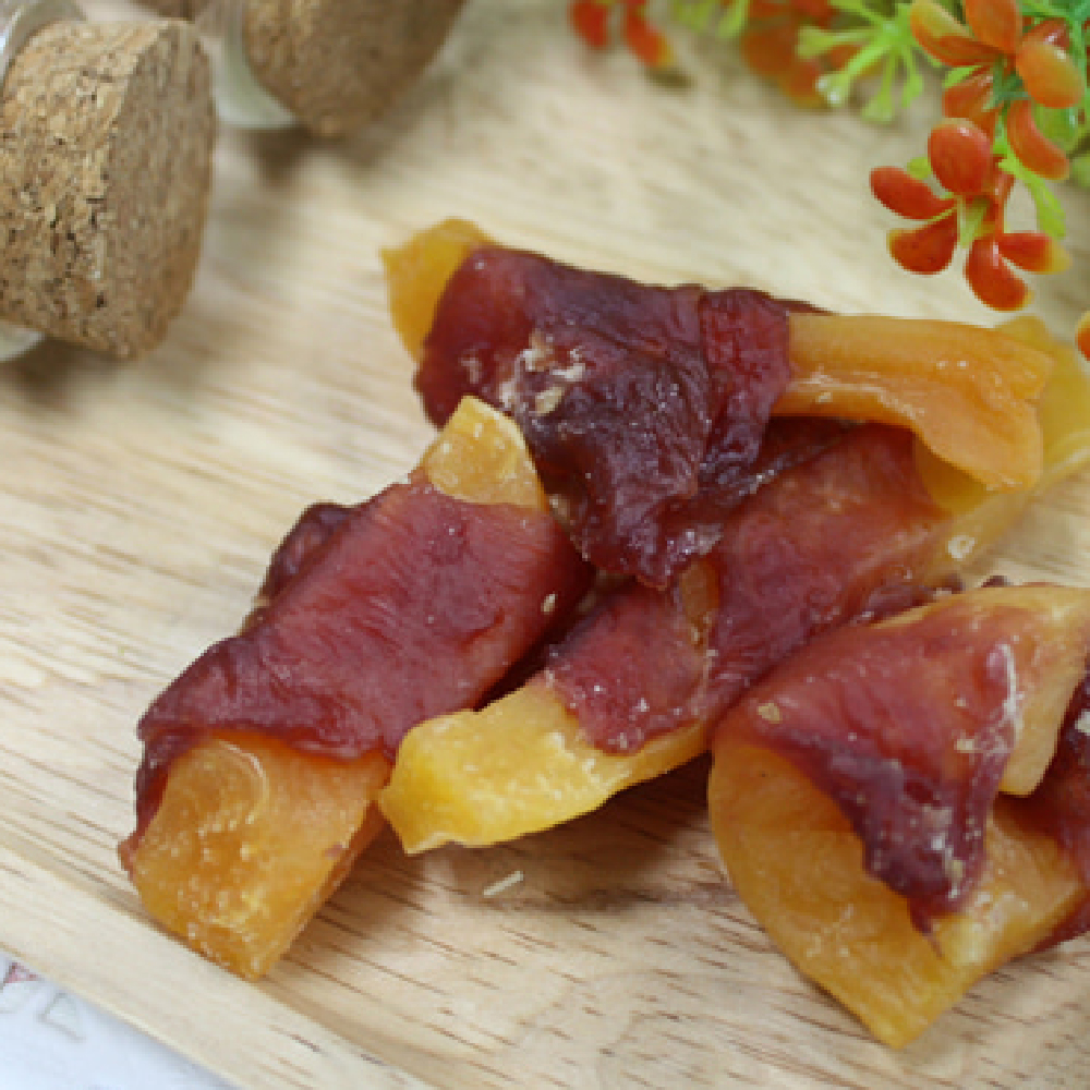 대용량 강아지 사사미 간식 헬로도기 리얼 훈제 오리 고기 오리고구마, 300g, 1개 - 상세 이미지 2