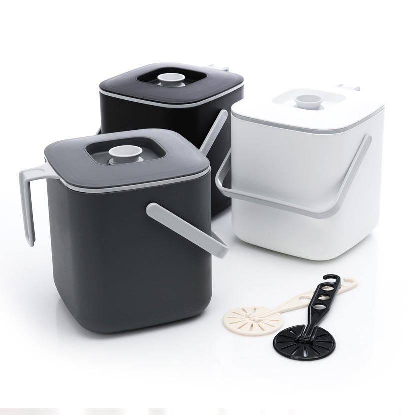 주방 싱크대 미니 음식물 쓰레기통 진공 탈수 누름이 씽크대 휴지통