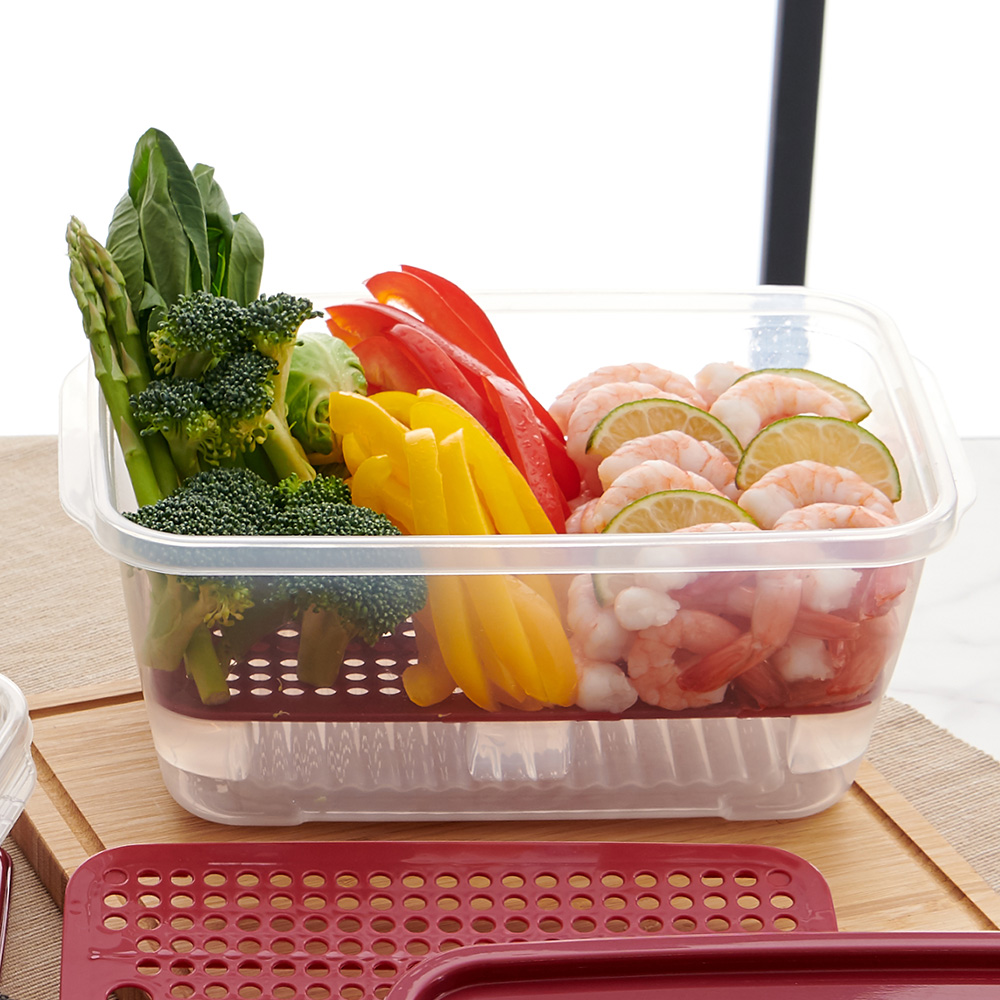 이지앤프리 전자레인지 전용 대용량 야채 단호박 양배추 고구마찜용기 3000ml 2P + 채반 2P - 상세 이미지 5