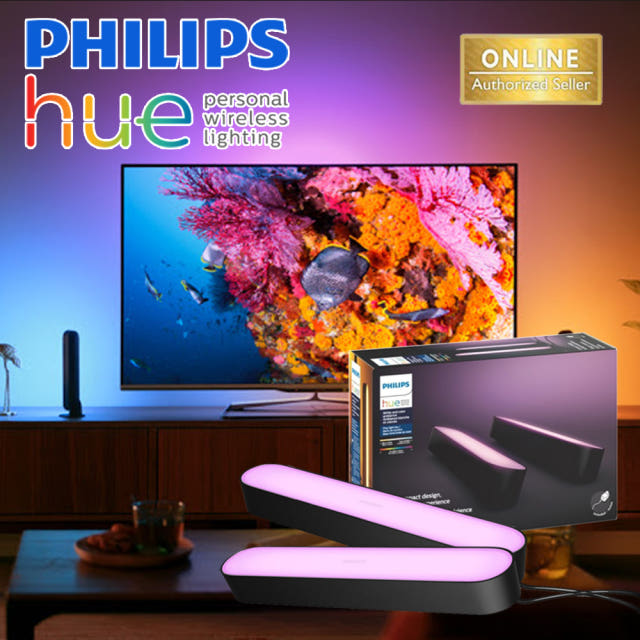 필립스 휴 플레이 라이트바 더블팩 Hue play 스마트 모니터 IOT LED 바 조명 : 대한민국1번가