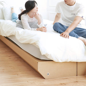 종이 침대프레임 SS/Q/K 조립식 무헤드 받침대 페이퍼팝 종이가구 솔직 후기 | 실제 배치 사진 포함 - 상품 이미지 4