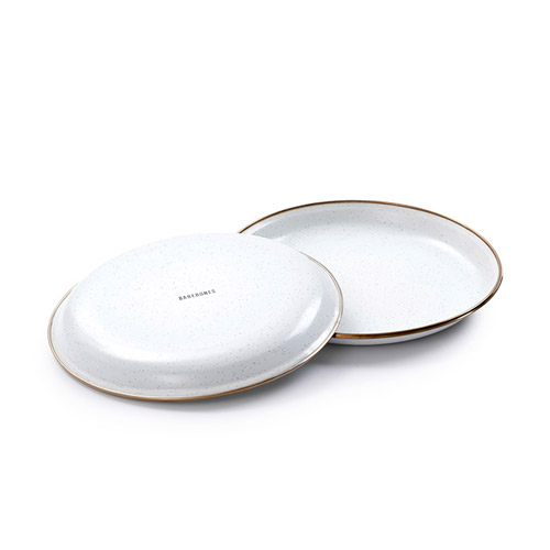 베어본즈 에나멜 샐러드 플레이트 2p 세트 캠핑 접시 식기