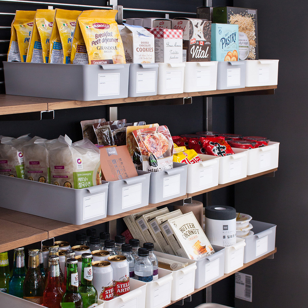 [10개세트] 팬트리정리함 수납바구니 주방 수납 정리 플라스틱 펜트리 바스켓 수납함