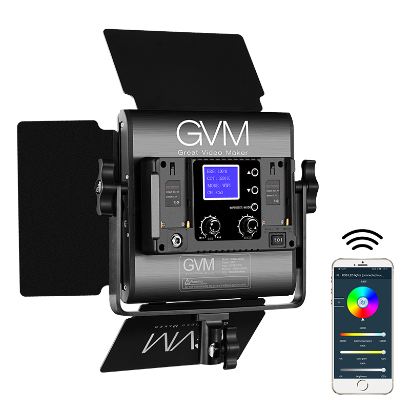 GVM800D-RGB LED 촬영 조명 스탠드 케이스 포함 - 상세 이미지 4