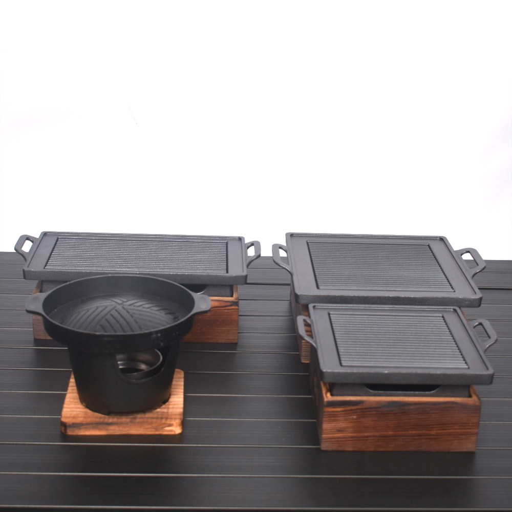 정사각(소)불판 풀세트 고체연료30g(32개)포함 가정용화로 개인 바베큐화로 1인용 불판 - 상세 이미지 3