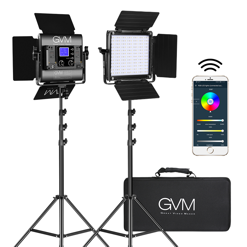 GVM800D-RGB LED 촬영 조명 스탠드 케이스 포함 - 상품 이미지