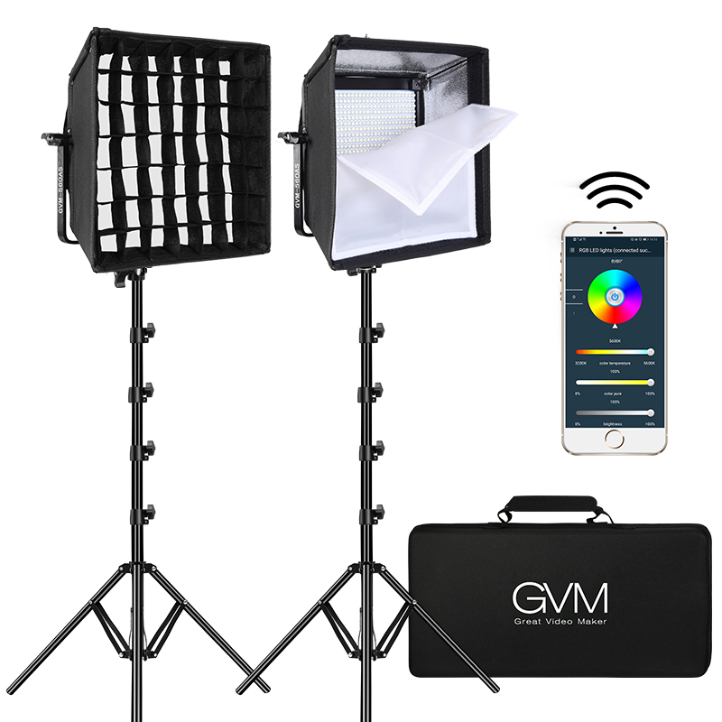 GVM800D-RGB LED 촬영 조명 스탠드 케이스 포함 - 상세 이미지 3