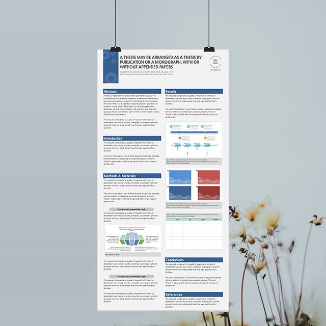 420 (70 x 140cm) 학회 포스터 PPT 템플릿,학술대회 졸업논 문포스터, - 상품 이미지