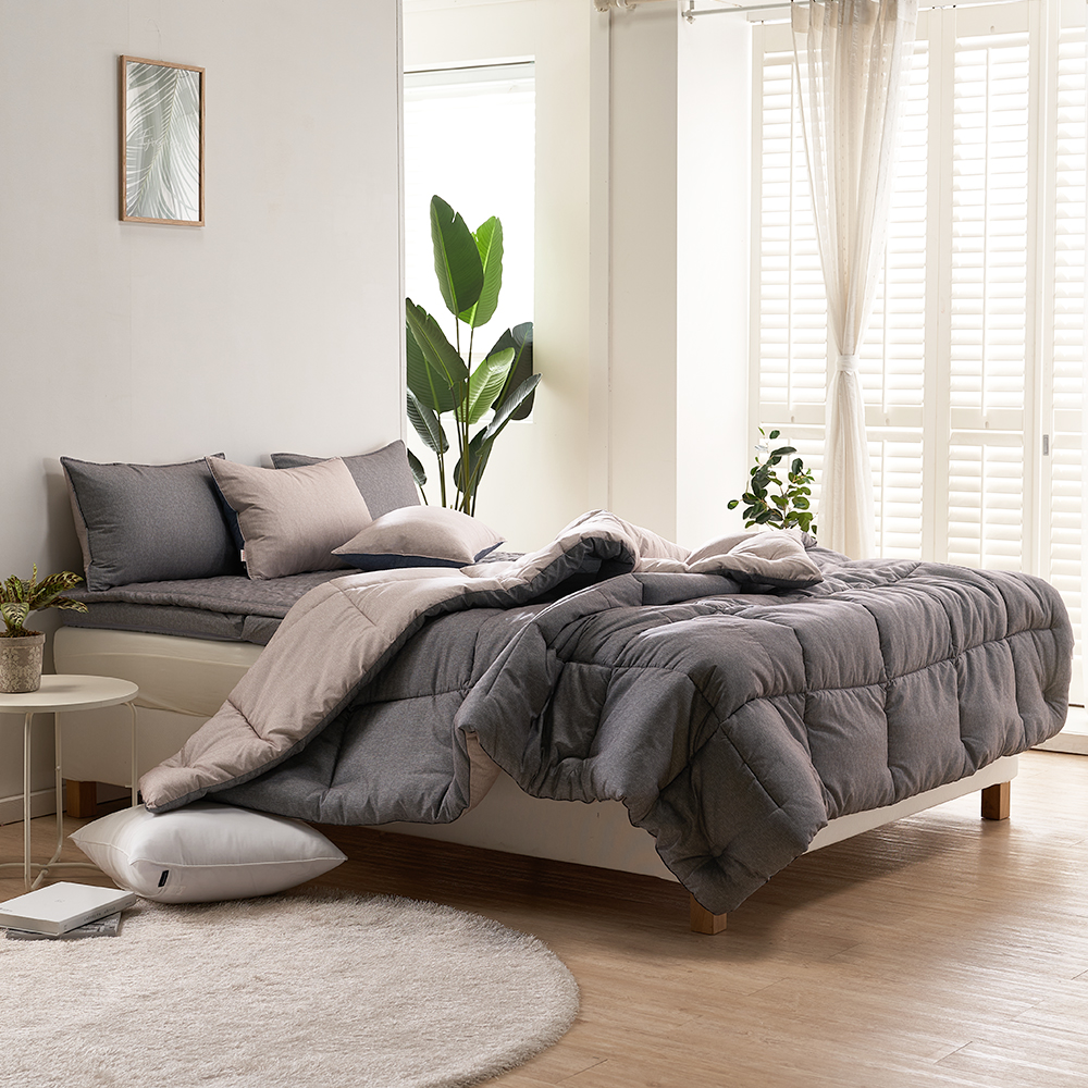 더베딩샵 다운필 실키마이크로 차렵이불 포근한 기숙사이불 슈퍼싱글