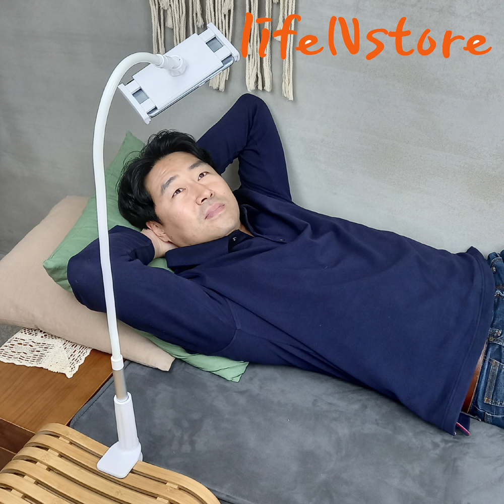 태블릿 거치대 고정타입 아이패드 갤럭시탭 자바라 코브라 침대 책상 거치대 - 상품 이미지