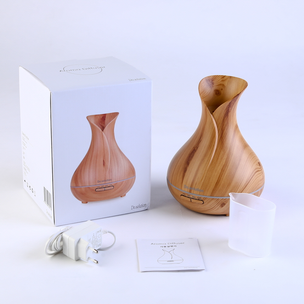 호리병 우드 LED 초음파 가습기 400ml 저소음 탁상용 인테리어 사무실용 상세 이미지 4