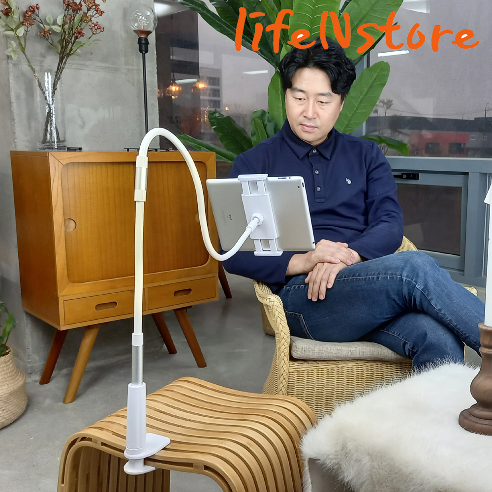핸드폰 거치대 고정타입 85cm 120cm 아이폰 자바라 코브라 침대 책상 거치대 - 상품 이미지