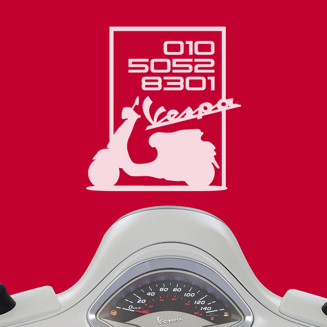 Vespa 베스파 전화번호스티커 오토바이 주차번호 - 상품 이미지