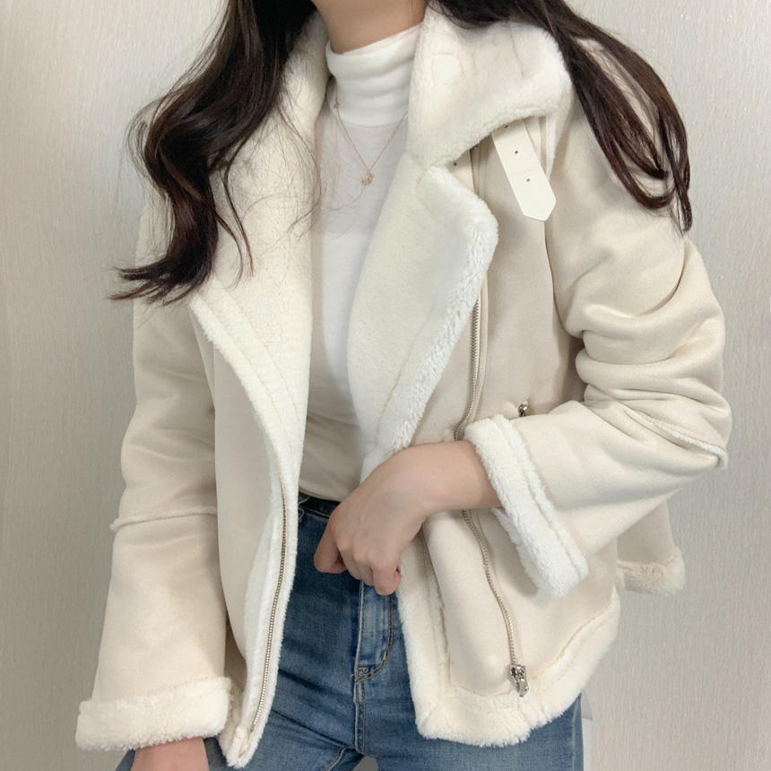 🚚당일배송[주문폭주/작년완판] 스웨이드 라이더 숏 무스탕 상세 이미지 6
