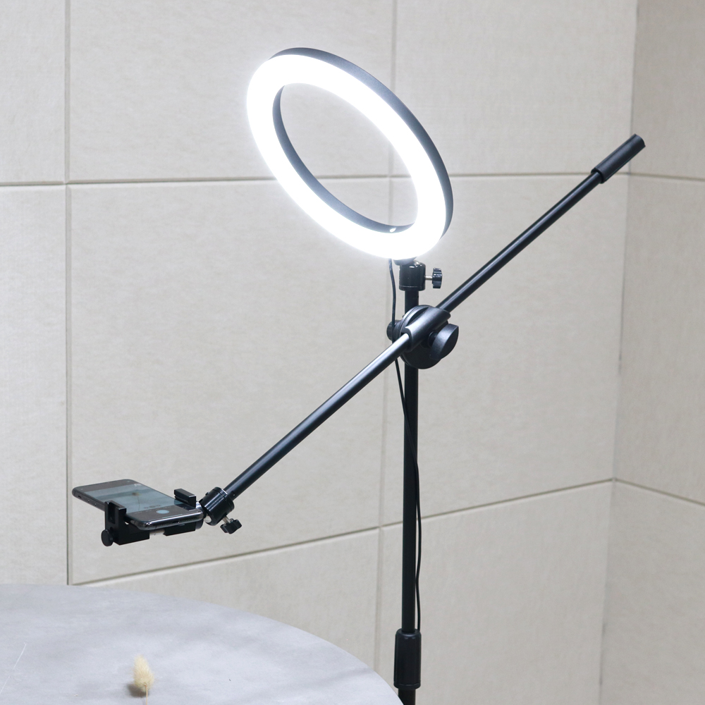 유튜브 스마트폰 수직 촬영 거치대 / 항공샷 탑뷰 핸드폰 스탠드 마운트 침대 거치대