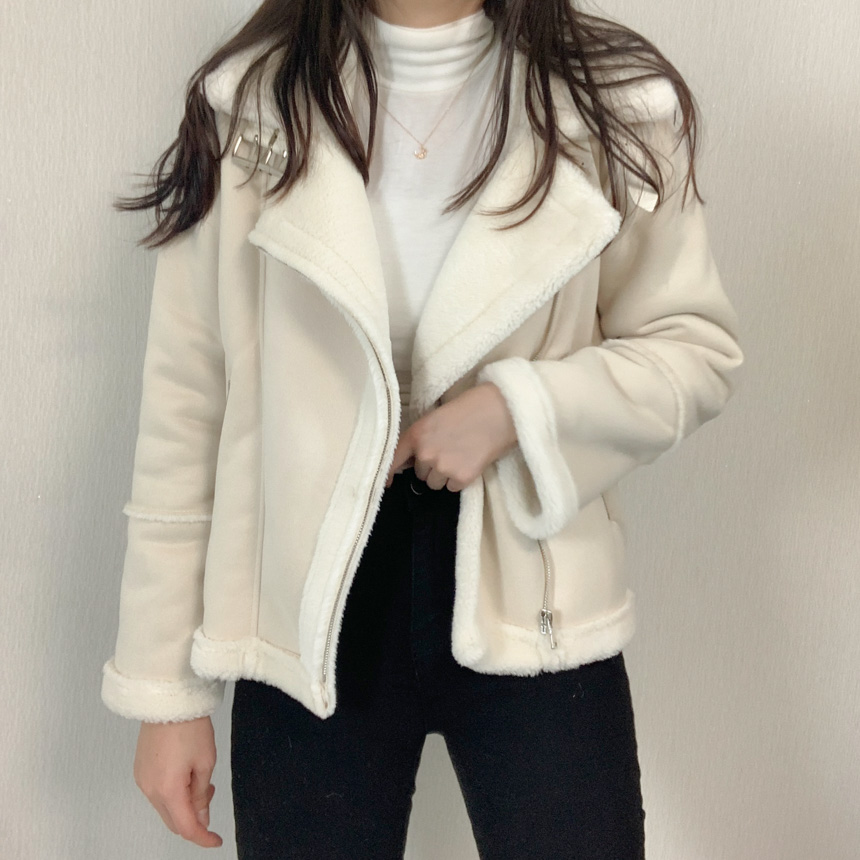 🚚당일배송[주문폭주/작년완판] 스웨이드 라이더 숏 무스탕 상세 이미지 14