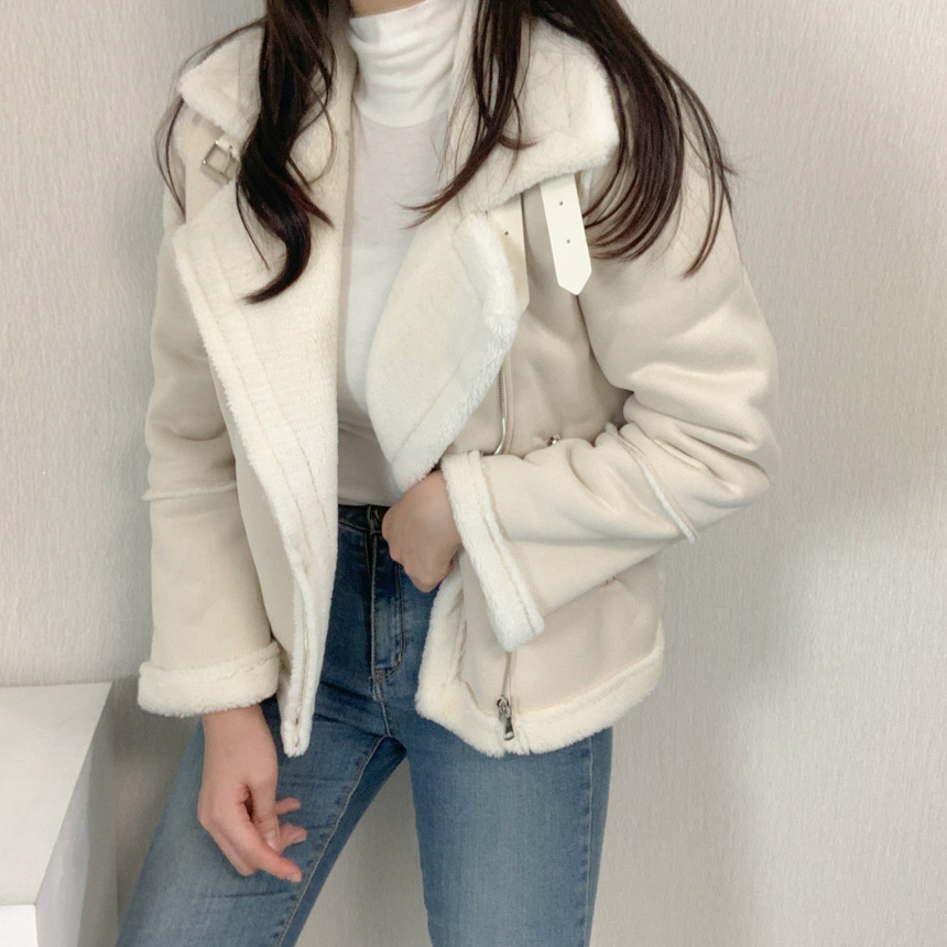 🚚당일배송[주문폭주/작년완판] 스웨이드 라이더 숏 무스탕 상세 이미지 9