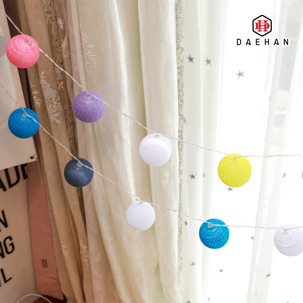 크리스마스 트리조명 led 줄 등 조명 코튼볼 전구 화이트20구