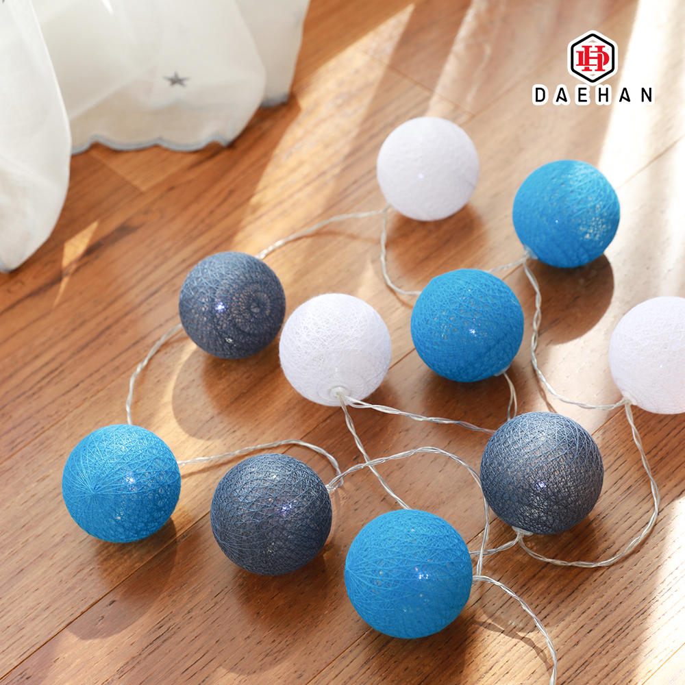 크리스마스 트리조명 led 줄 등 조명 코튼볼 전구 화이트20구