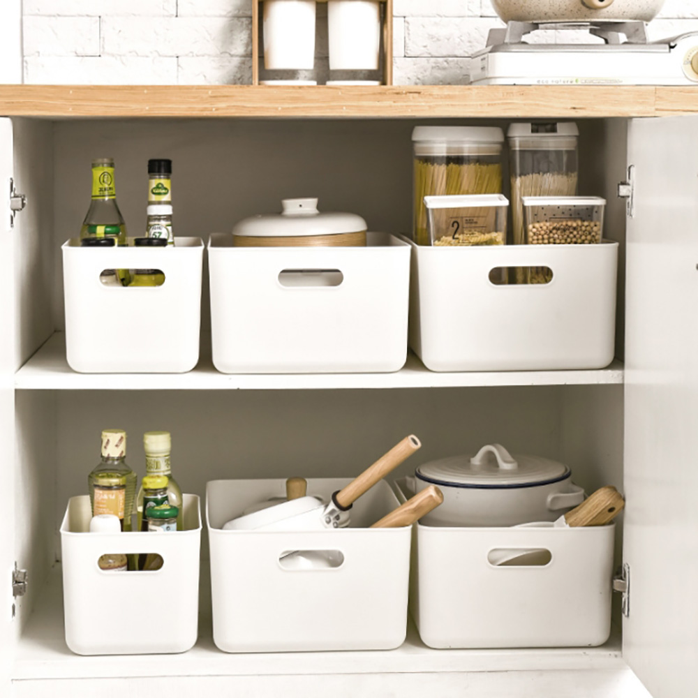 펜트리정리함 팬트리수납함 주방 옷 장난감 정리 손잡이형소형 (뚜껑O)