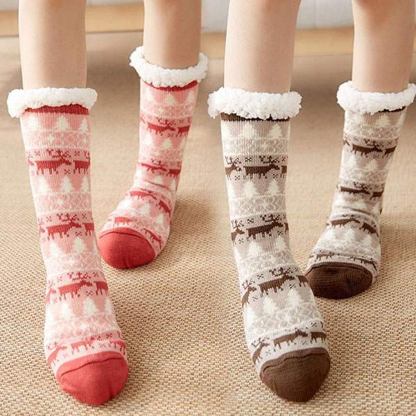 스트 수면양말 두툼한 양털 후리스 기모 보온 수족냉증 겨울 남여공용 롱 셰르파 쉐르파 발열