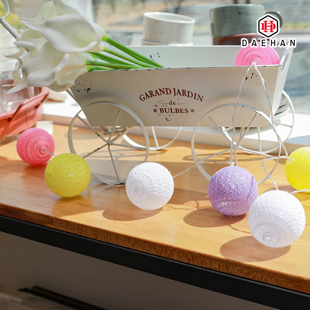 크리스마스 트리조명 led 줄 등 조명 코튼볼 전구 화이트20구