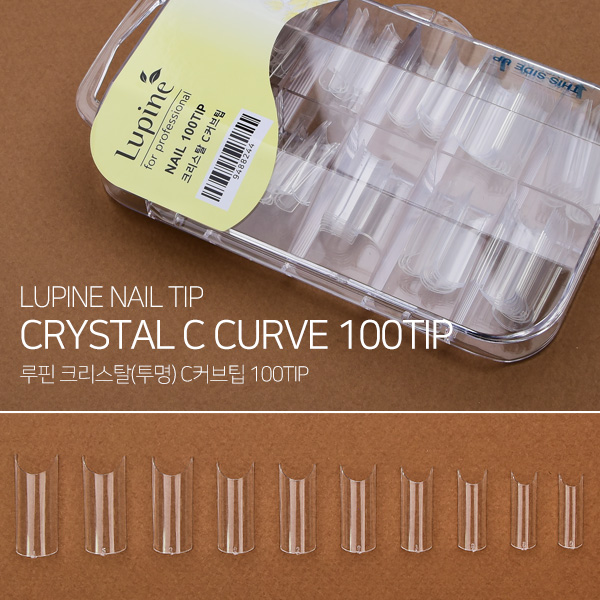 루핀 C커브팁 투명 100팁 (웰없음) - 상품 이미지