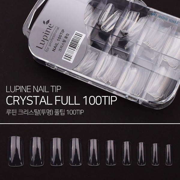 루핀 풀팁 투명 100팁 - 상품 이미지