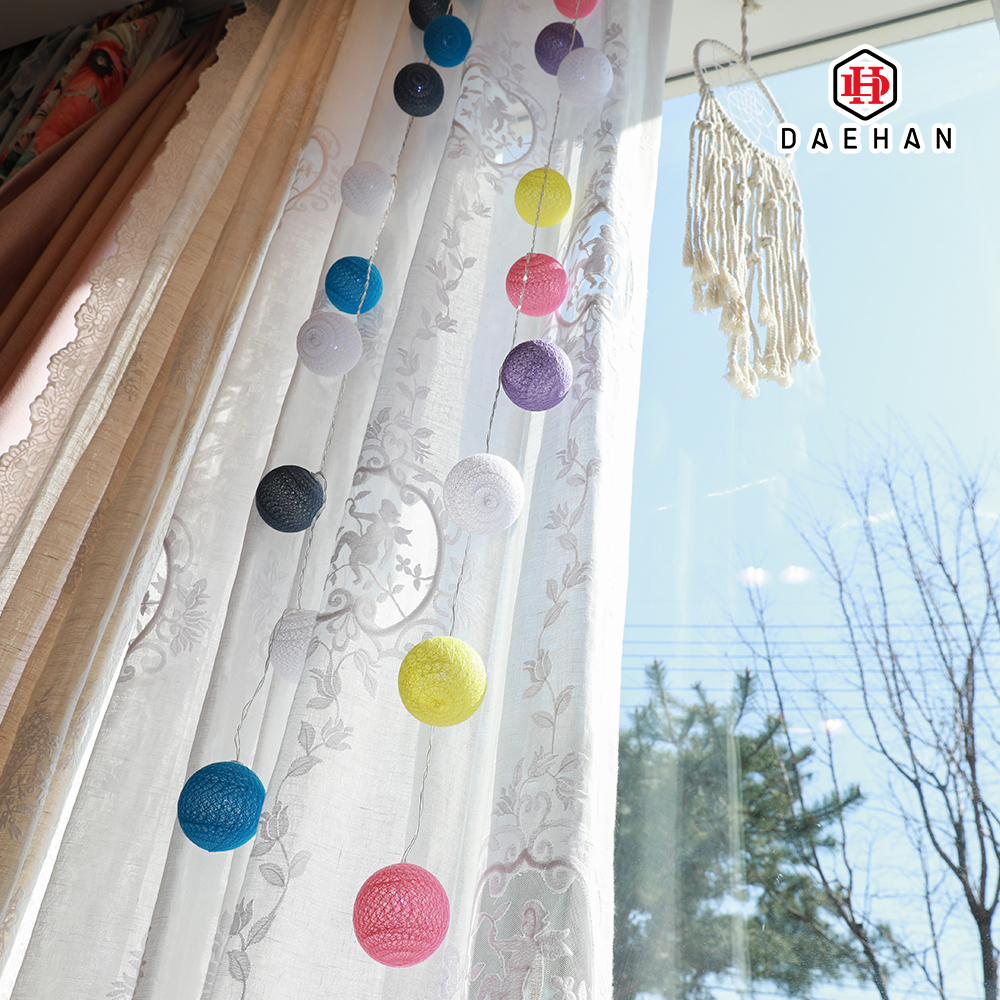 크리스마스 트리조명 led 줄 등 조명 코튼볼 전구 화이트20구