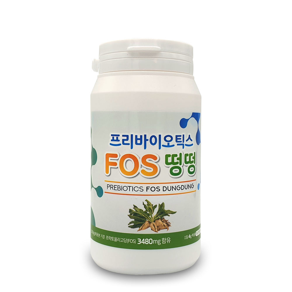 [2달분] FOS 떵떵 프리바이오틱스 프락토올리고당 떵떵이 유정룡 치커리 분말 유산균 먹이