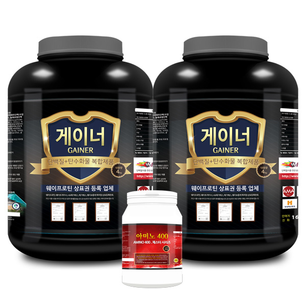 1+1 웨이테크 게이너 단백질보충제 프로틴 벌크업 파우더 쉐이크 초코맛 4kg 2개 - 상품 이미지