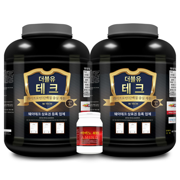 1+1 웨이테크 더블유테크 프로틴 단백질보충제 식물성 파우더 쉐이크 초코맛 2kg 2개 - 상품 이미지