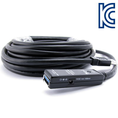 강원전자 넷메이트 USB3.0 연장 리피터 케이블 (전원 아답터 포함) 10m, 1개 - 상세 이미지 2
