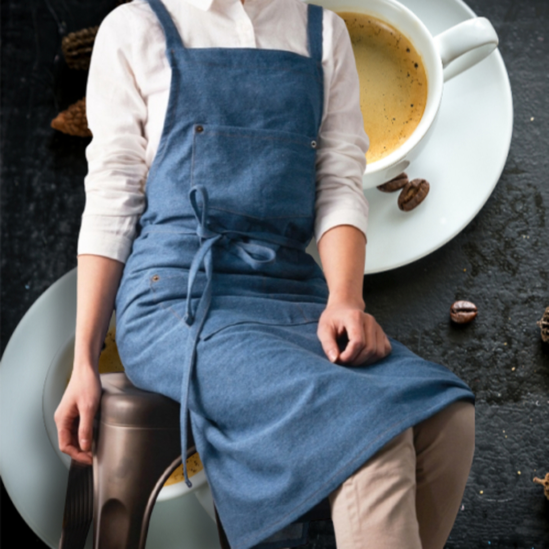 데님 카페 바리스타 예쁜 어린이집 교사 앞치마 업소용 커플 쉐프 작업용 모던하우스 목공