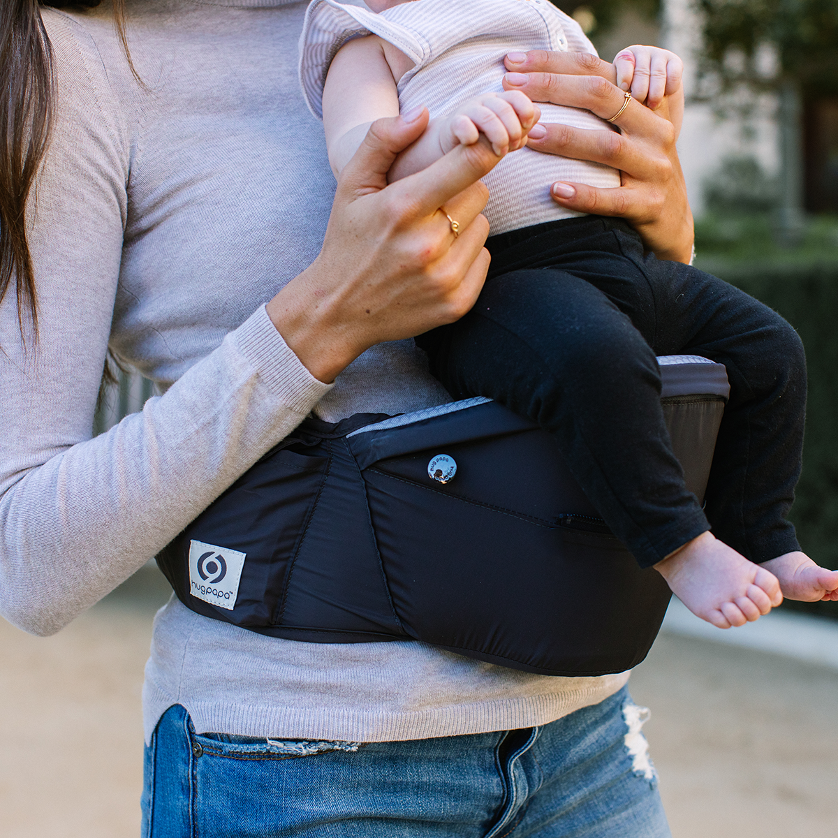 허그파파 다이얼핏 PRO 올인원 아기띠+오가닉 침받이세트