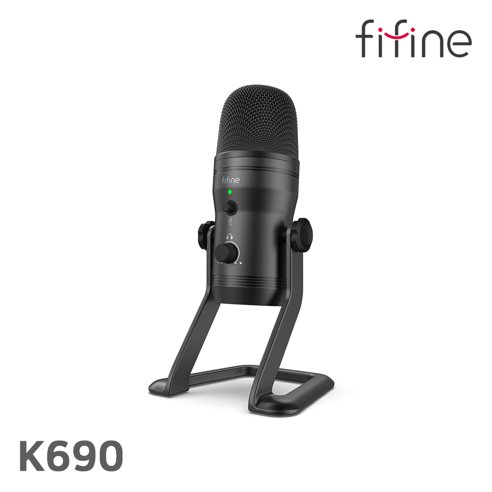 FIFINE K690 ASMR 콘덴서 방송용 마이크 개인방송 유튜브 다지향성 고성능