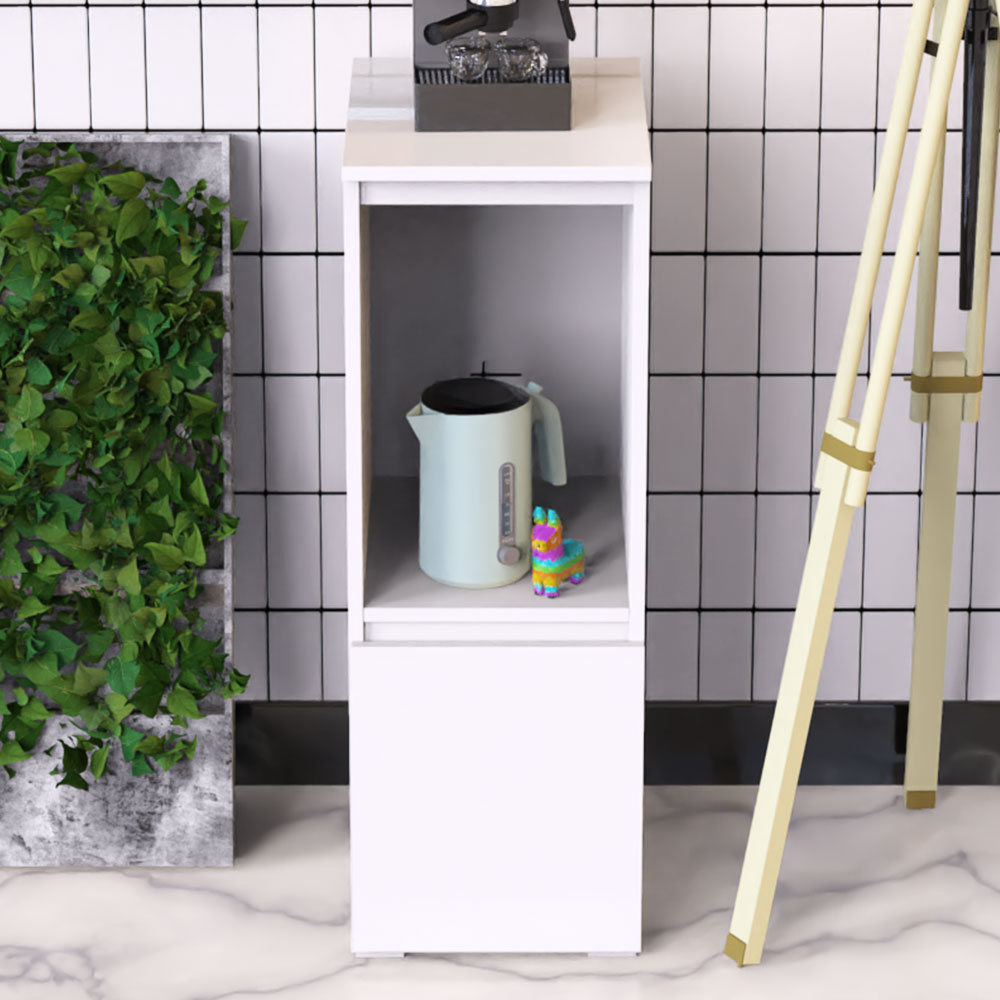 하울 미니 틈새수납장 거실 벤치 낮은 수납장 다용도 300 아이보리 화이트