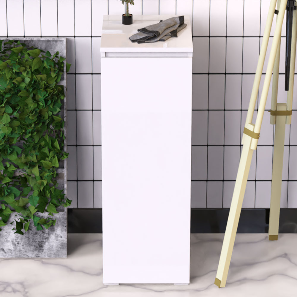 하울 미니 틈새수납장 거실 벤치 낮은 수납장 다용도 300 아이보리 화이트