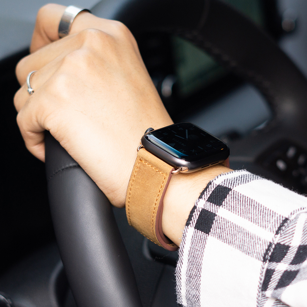 애플워치 천연 가죽 밴드 레더 루프 스트랩 시계 줄 10 울트라 호환 - 상세 이미지 3