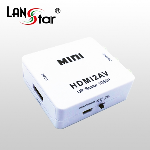 랜스타 LS-HD2AV AV컨버터 HDMI to 3RCA 1080P 지원 양방향 불가 - 상품 이미지